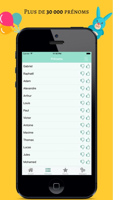 Screenshot #2 pour Trouver le prénom de bébé