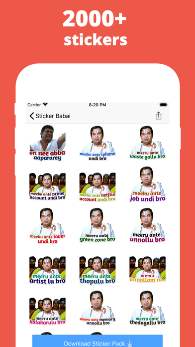 Sticker Babai: Telugu Stickersのおすすめ画像4