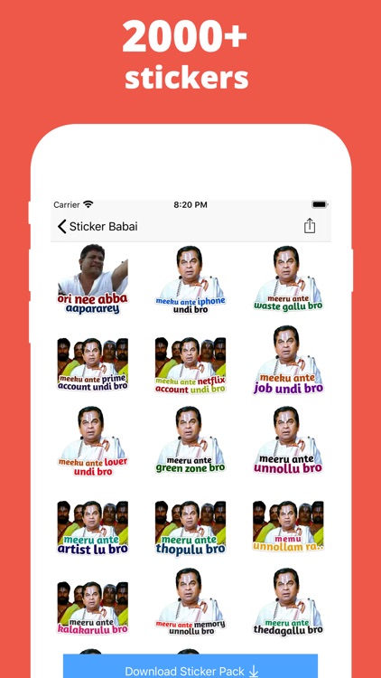Sticker Babai: Telugu Stickers screenshot-3