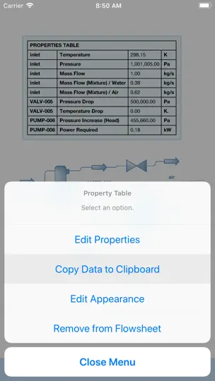 Screenshot von DWSIM Simulator auf dem iPhone 9