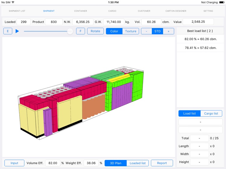 Cargo Optimizer Max for iPad