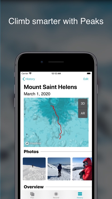 Peaks: Track Your Climb Screenshot 1 - AppWisp.com Peaks: Track Your Climb Screenshot 1 - AppWisp.com