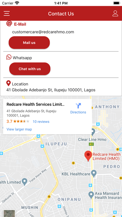 Redcare Mobile Screenshot
