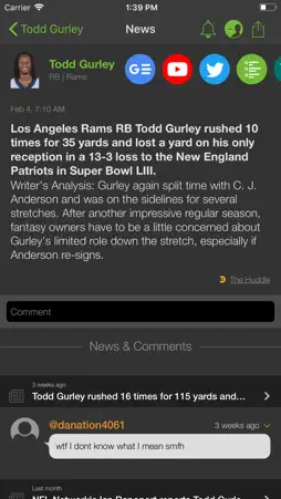 Playerline Fantasy Sports News screenshot 3