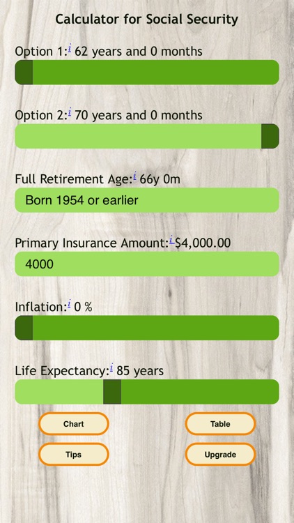 Calculator for Social Security