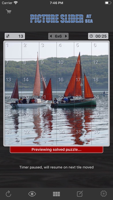 Picture Tile Slider At Sea Screenshot