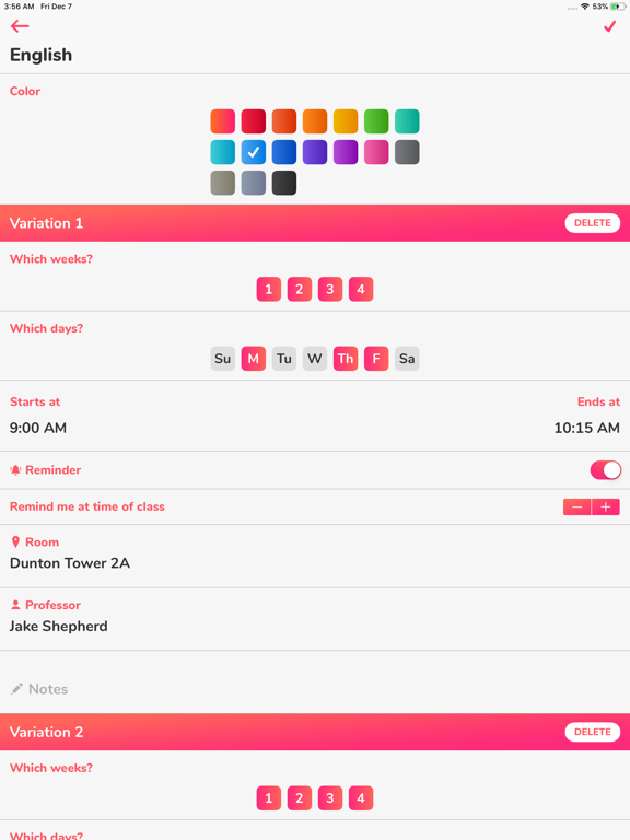 Screenshot #6 pour School Timetable - class study