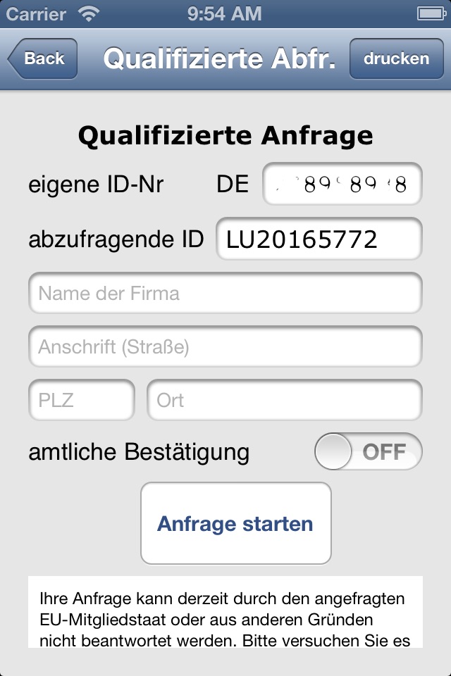 UStID-Check screenshot 3