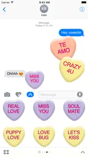 candy hearts - sweet emojis iphone screenshot 2