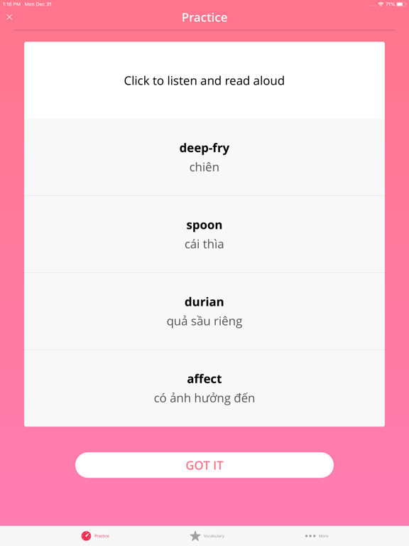 Screenshot #5 pour English Words Practice