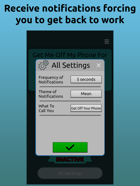 Get Off Your Phone iPad screenshot 7 - Productivity app