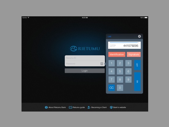 iRietumu HD iPad screenshot