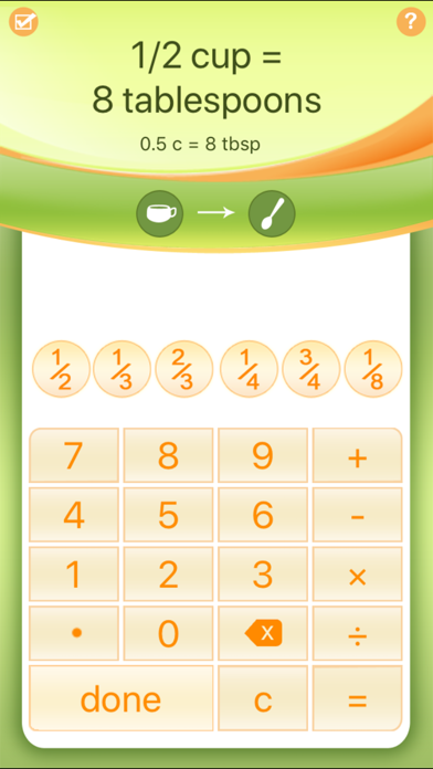 Kitchen Calculator Screenshot