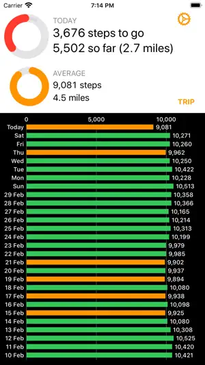 Stepminder screenshot 1