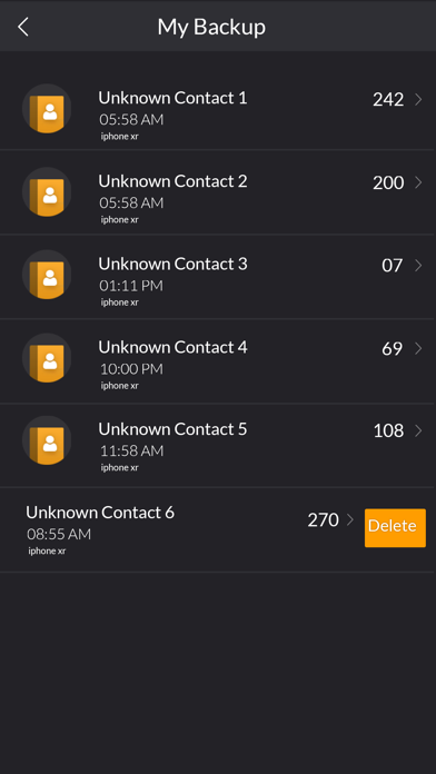 Contact backup -Contact delete iPhone screenshot 5 - Utilities app