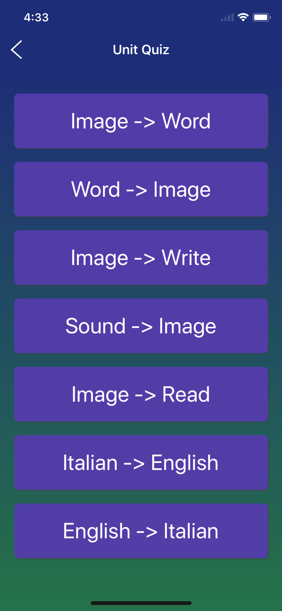 Italian Word Flashcards Learn screenshot 5