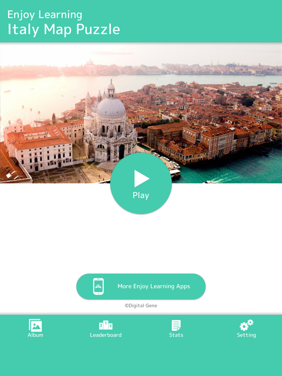 Italy Map Puzzle iPad screenshot