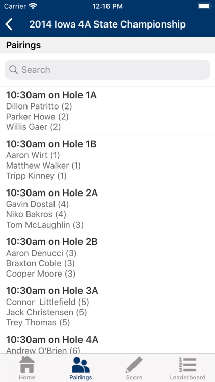 IA Boys Golf