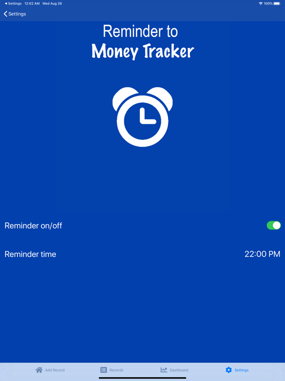 Daily Money Tracker iPad screenshot 10 - Utilities app