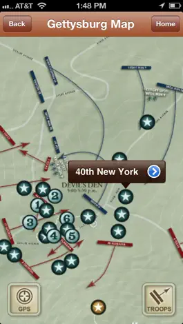 Game screenshot Gettysburg Battle App: July 2 apk