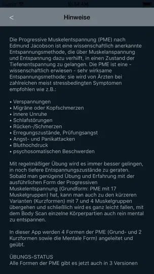 Screenshot von Progressive Muskelentspannung. auf dem iPhone 8
