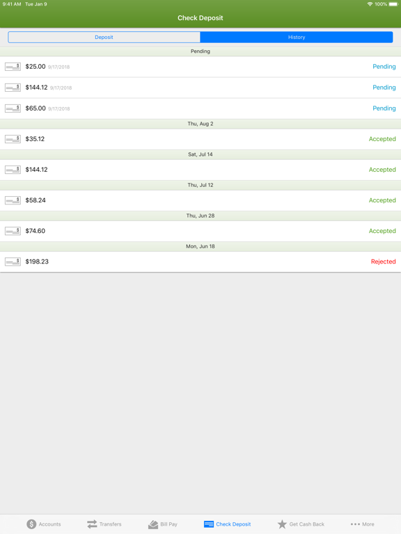 OurFirstFed Mobile Banking iPad screenshot 8 - Finance app