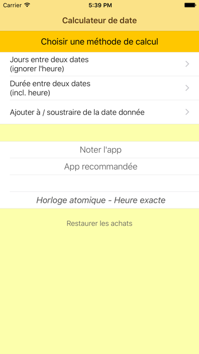 Screenshot #1 pour Calculateur de date