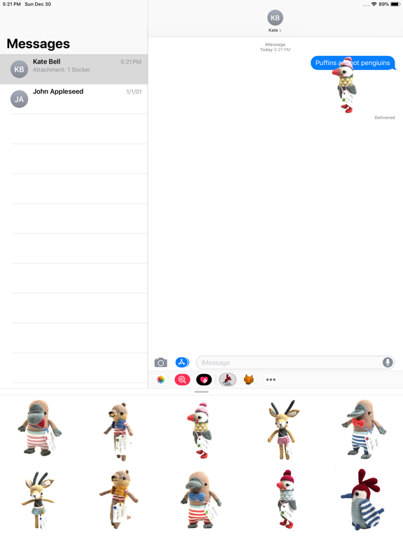 evieMakes crochet stickers iPad screenshot 2 - Stickers app