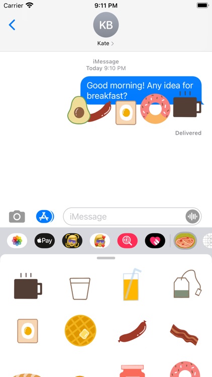 Minimal Food Stickers screenshot-7
