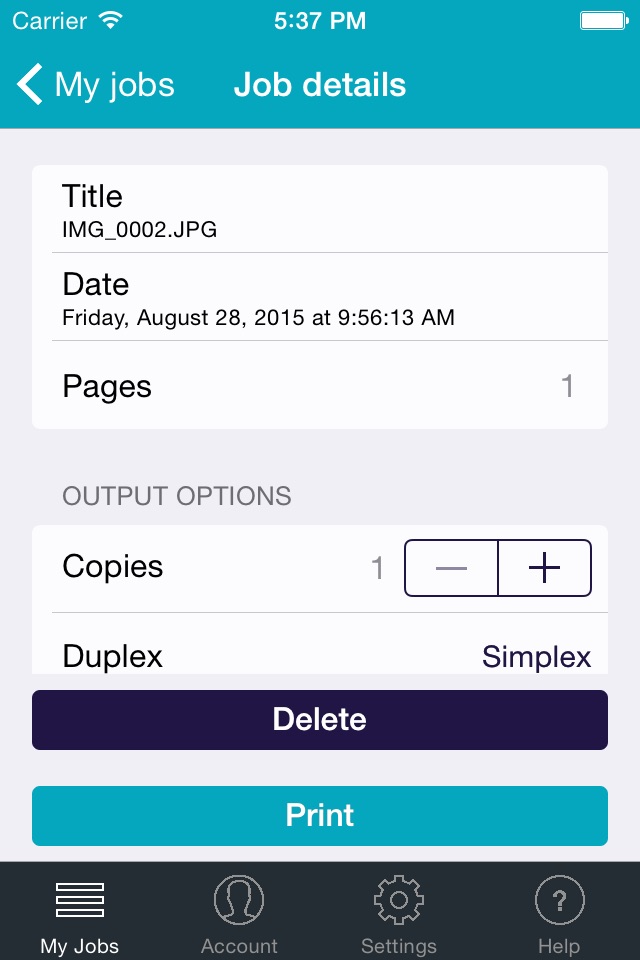 Print-Web for MobileIron screenshot 3