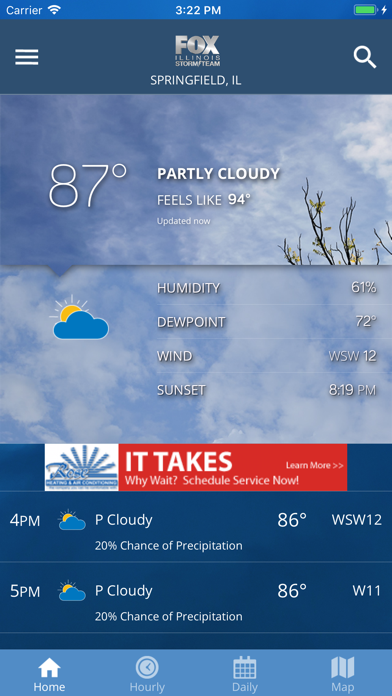 Fox Illinois Weather App Screenshot