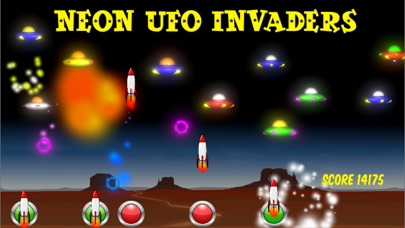 Screenshot #2 pour Neon UFO Invaders Pro