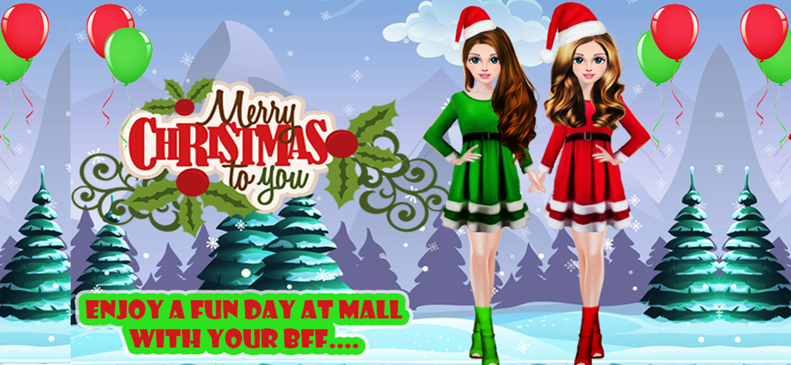 Christmas Girl Party Salon Day