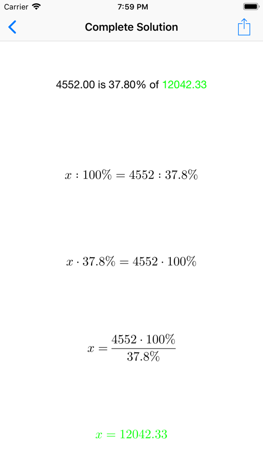 #10. Percentage Solver (iOS) By: Francesco Grassi