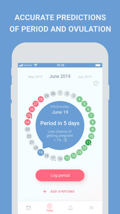 Period tracker, calendar Screenshot