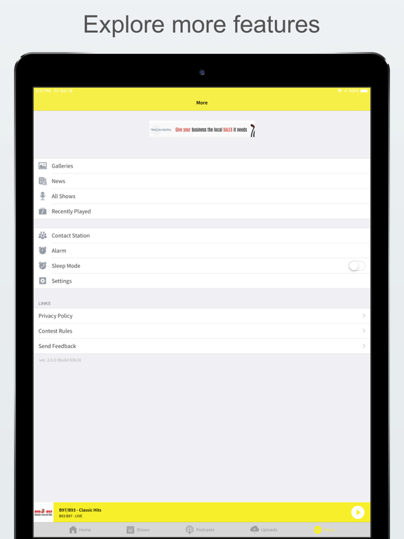 B97/B93 Classic Hits iPad screenshot 5 - Music app