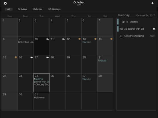 Screenshot #1 for Midnight - The Grid Calendar
