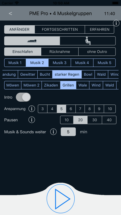 Progressive Muskelentspannung. Screenshot