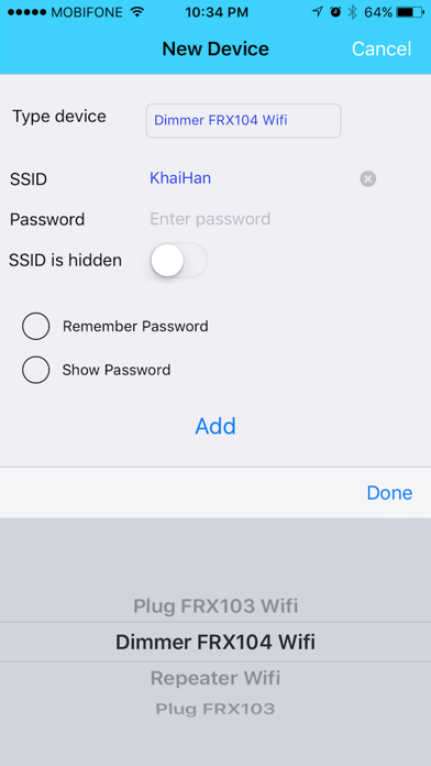 FRxHome Controller Screenshot