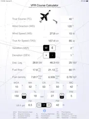 vfr course calculator ipad bildschirmfoto 2