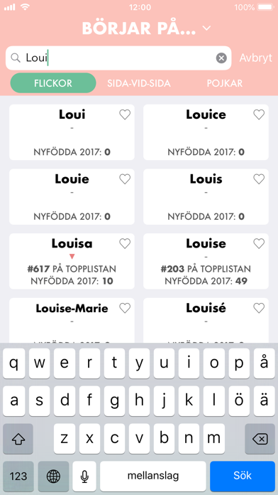 Alla Namn Screenshot