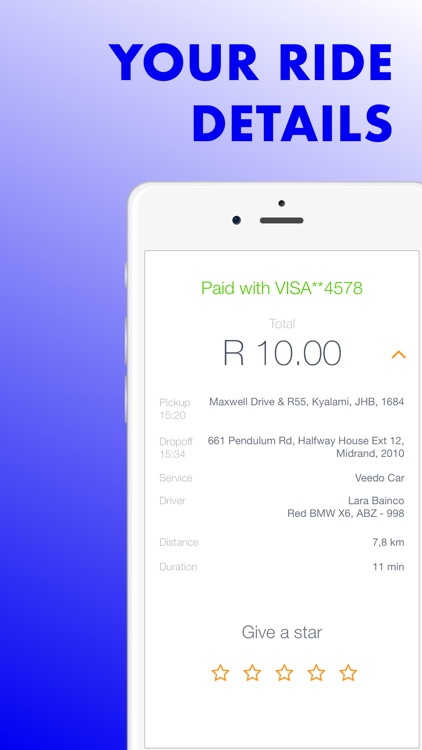 Veedo local ride hailing app