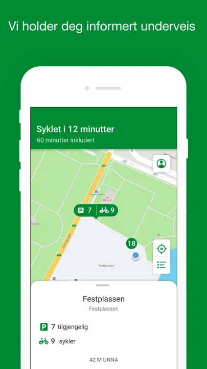 Bergen Bysykkel iPhone-skjermbilde 2