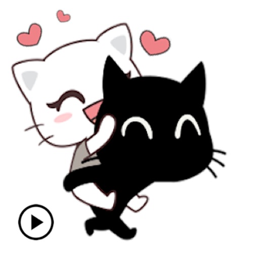 Animated Sweet Cat Couple icon