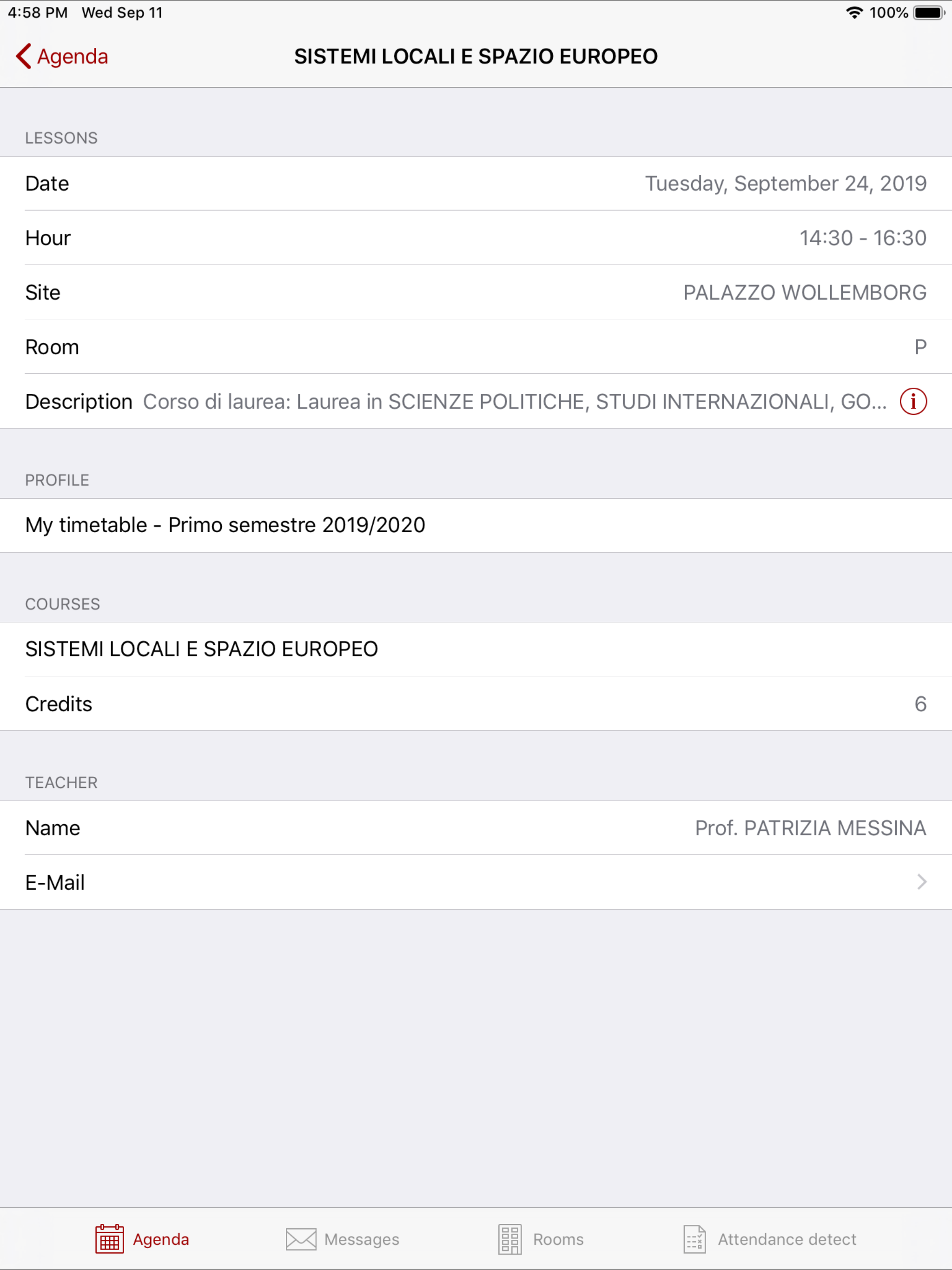 OrariUniPD screenshot 6