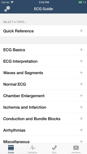 Captura de pantalla de ECG Guide en iPhone 2