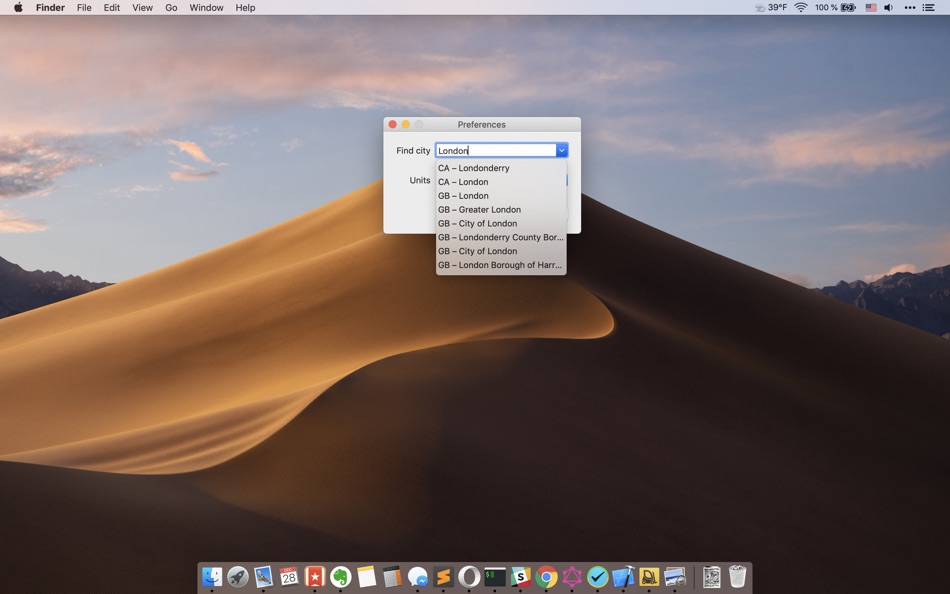 #4. Weather for Status Bar (macOS) 由: Mykola Blokhin