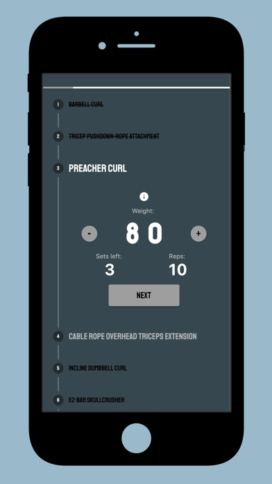 Dumbbell - Workout Log Screenshot