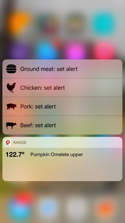 Range cooking thermometer