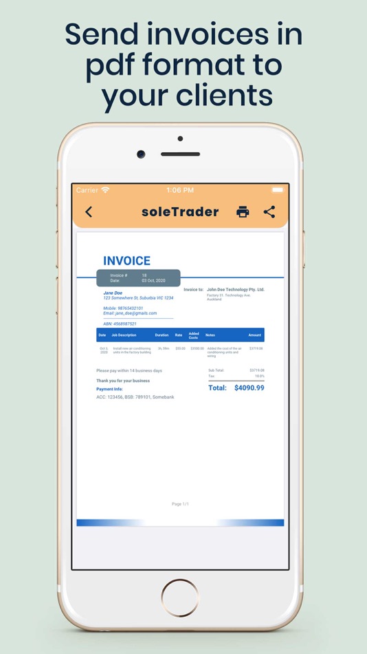 #6. Sole Trader - Quotes, Invoices (iOS) 由: Greater Web Publishing